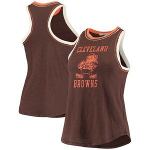 Junk Food Cleveland Browns "Brownie the Elf" Racerback Tank, Size M